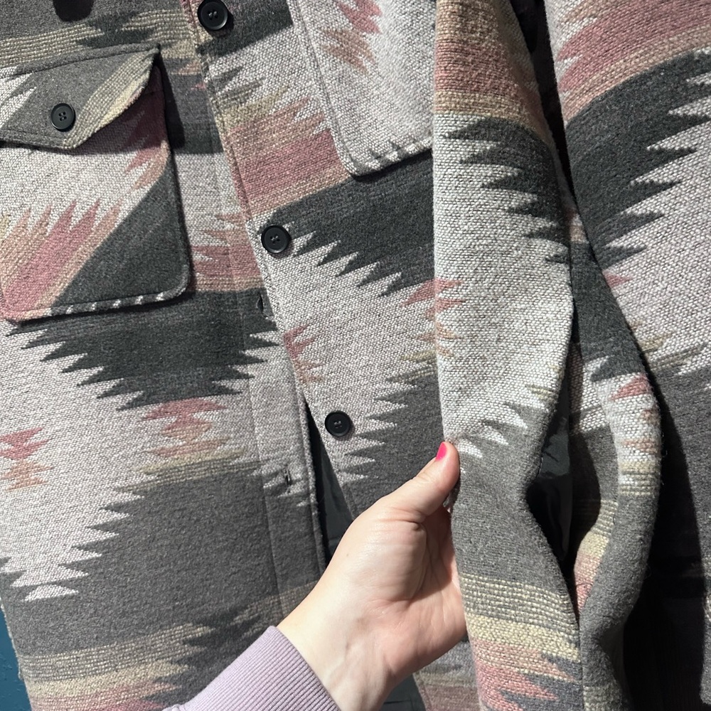 Patterned Button-Up Coat - image 2